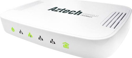 Aztech HL125G HomePlug AV hub brings Internet to home theatre